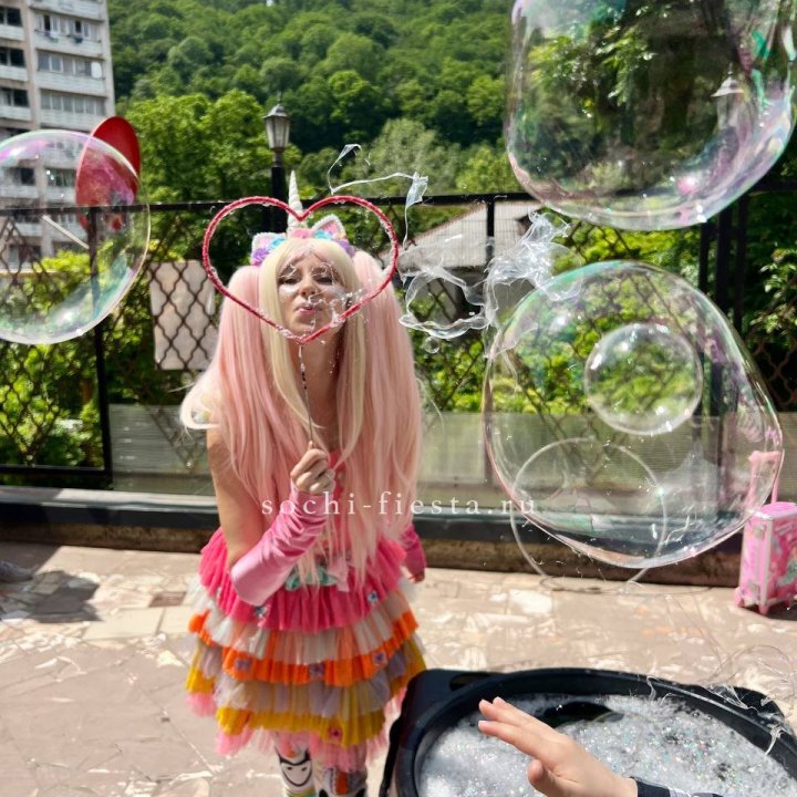 Шоу мыльных пузырей в Бийске