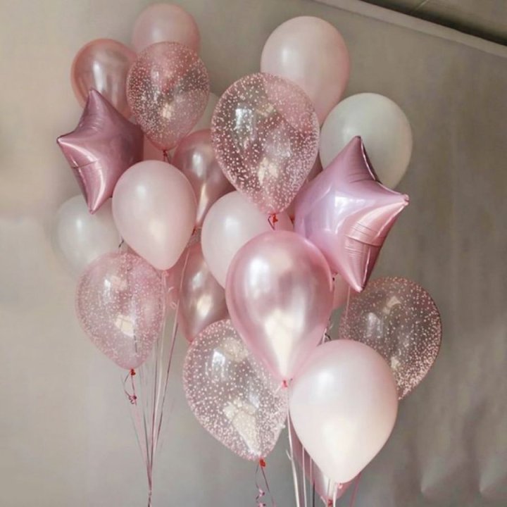 Фонтаны шаров "Розовый" в Бийске