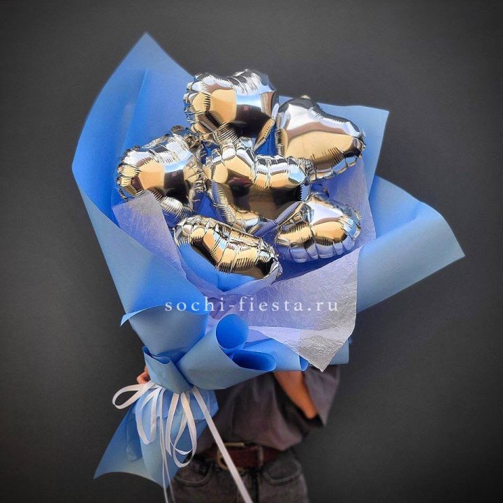 Букет из шаров сердец  №2 в Бийске