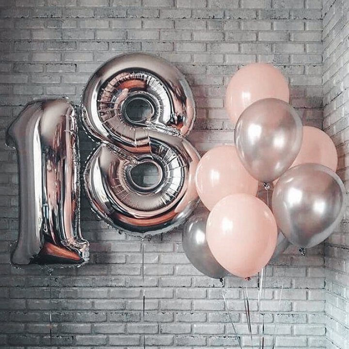 Фольгированный шар Серебряная Цифра в Бийске