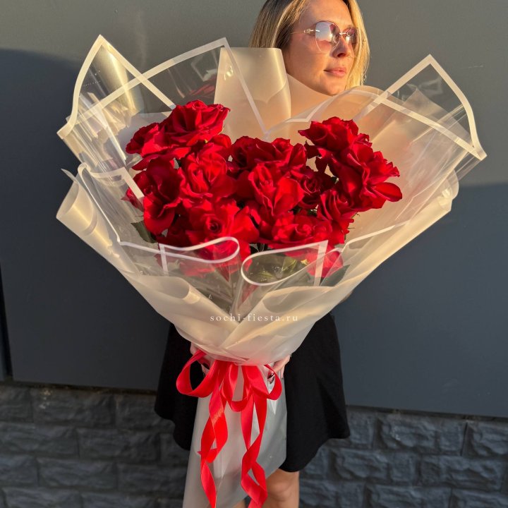  Букет  высоких роз 15 шт в Бийске