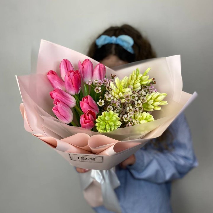  Дуо тюльпаны и гиацинты в Бийске