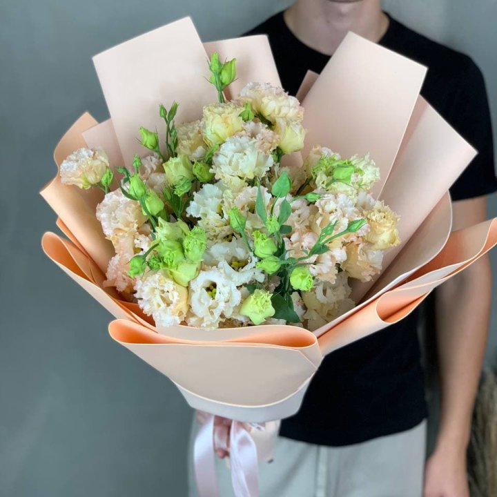 Букет эустом "Крем" в Бийске