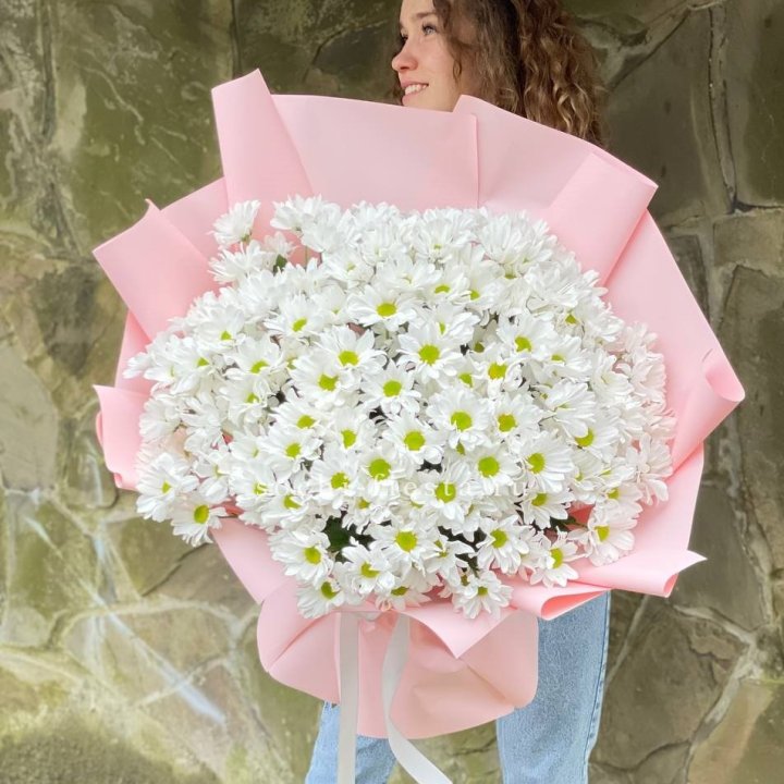  Букет хризантем "Крем" в Бийске