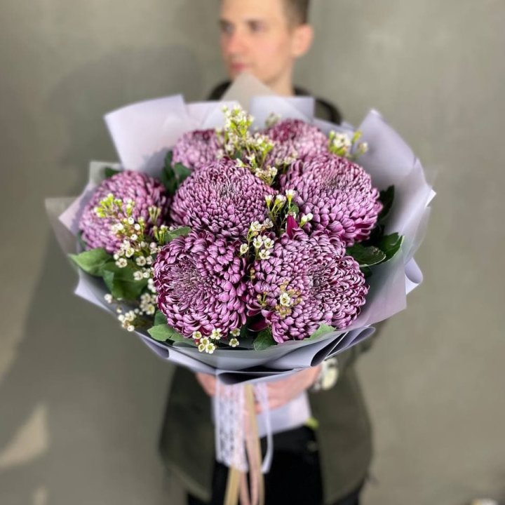 Букет хризантем "Палермо" в Бийске
