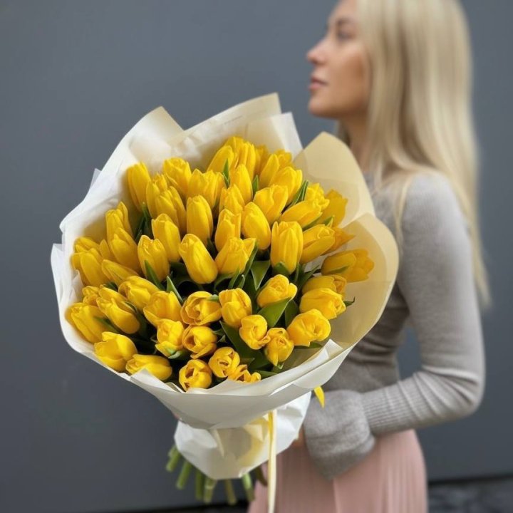 51 желтый тюльпан в Бийске