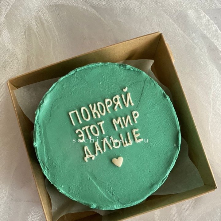 Бенто-торт "Покоряй этот мир" в Бийске