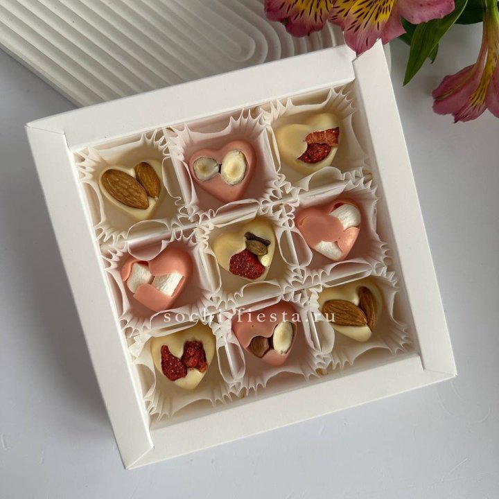 Набор конфет из бельгийского шоколада Сердца в Бийске