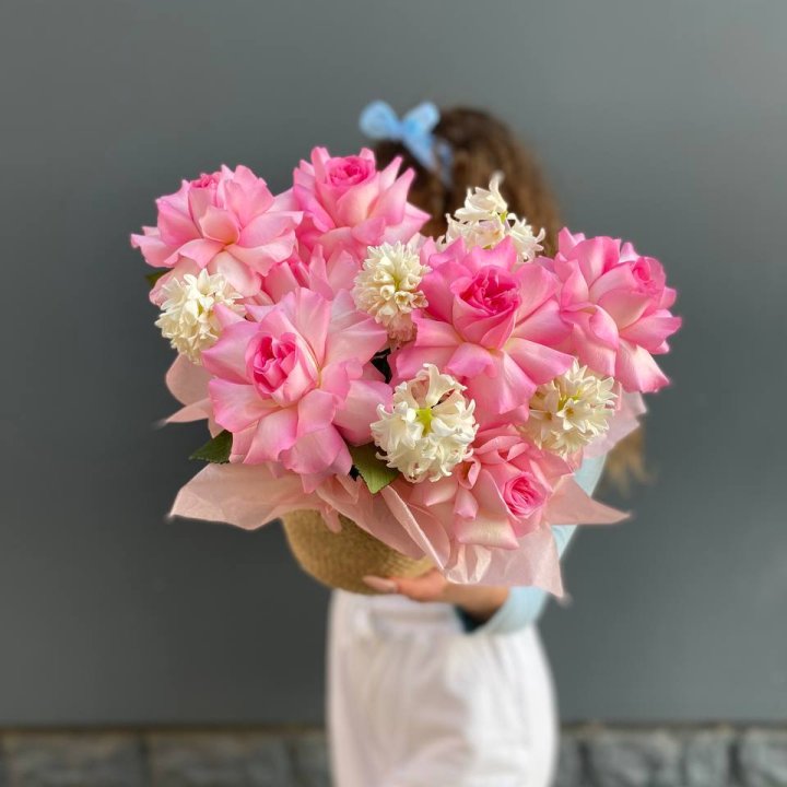 Дуо розы и гиацинты в Бийске