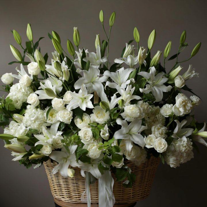 Цветочная корзина макси №3 в Бийске
