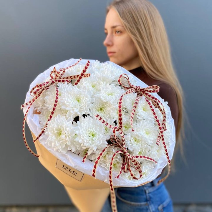 Букет "Хризантемы с любовью" в Бийске