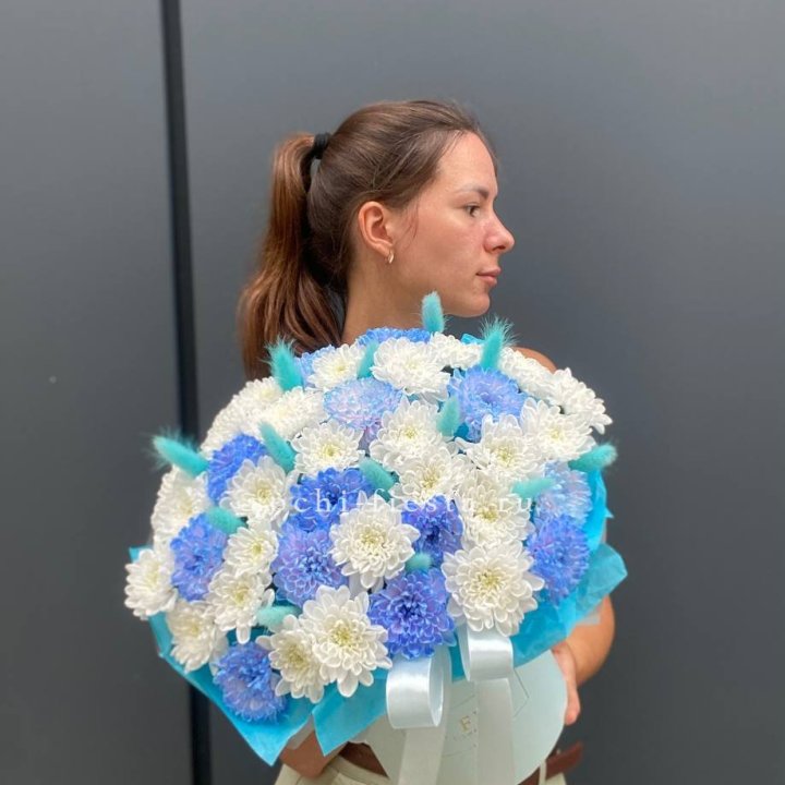  Коробочка  хризантем и лагуруса в Бийске