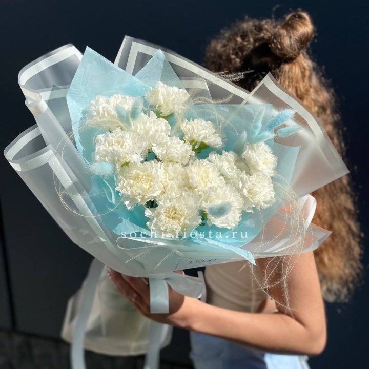 Воздушный букет из диантусов  в Бийске