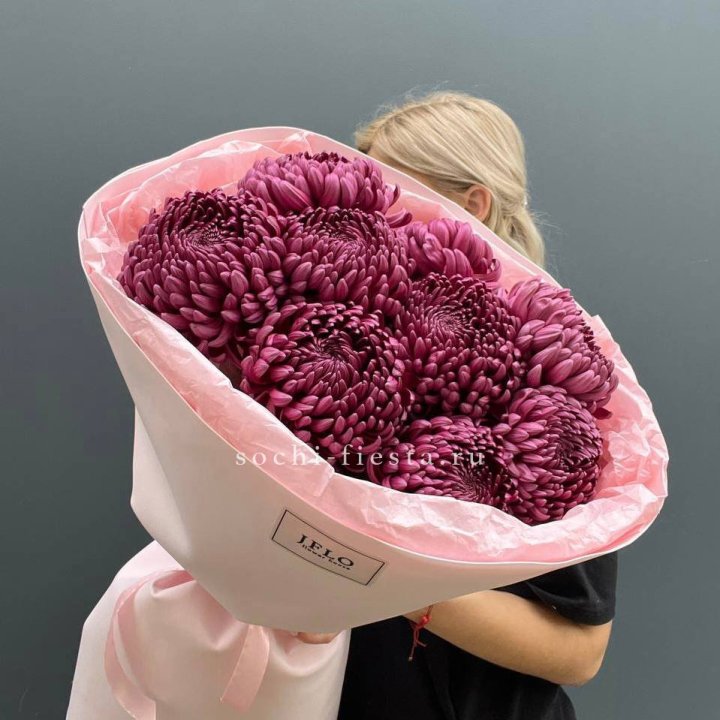 9 хризантем бигуди в Бийске