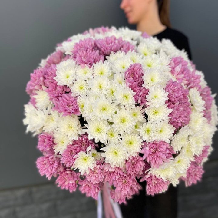  Букет 25 хризантем микс в Бийске