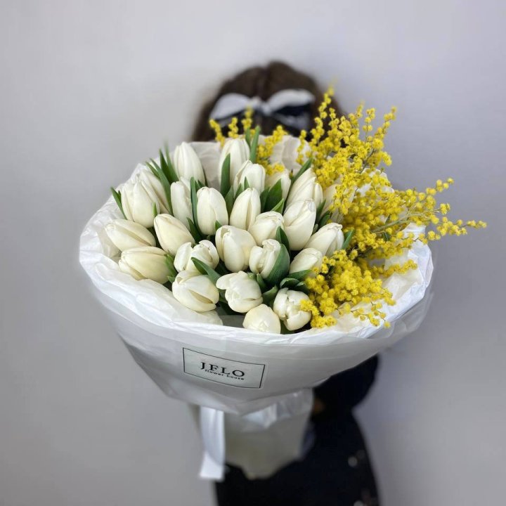 Дуо тюльпан и мимоза в Бийске