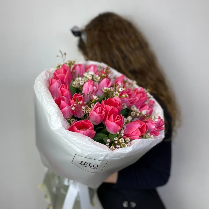 Дуо тюльпаны с хамелациумом в Бийске