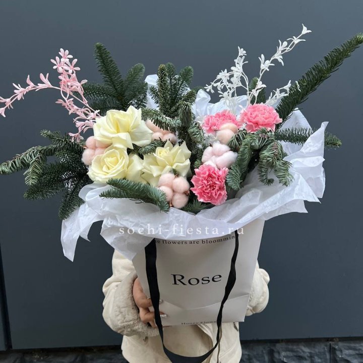 Цветочная сумка с нобилисом в Бийске