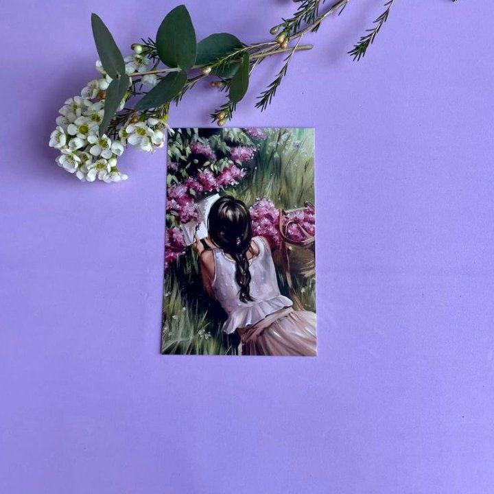 Открытка к букету "Среди пионов" в Бийске