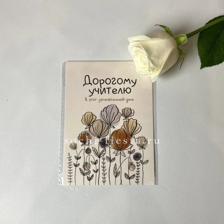 Открытка к букету "Дорогому учителю" в Бийске