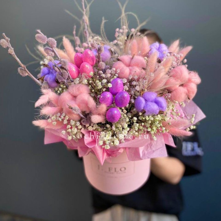 Сухоцветы в коробке  в Бийске