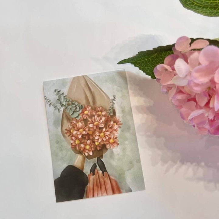 Открытка к букету "Букет" в Бийске