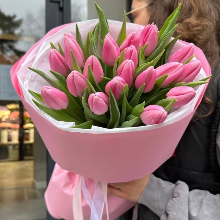  19 розовых тюльпанов в Бийске