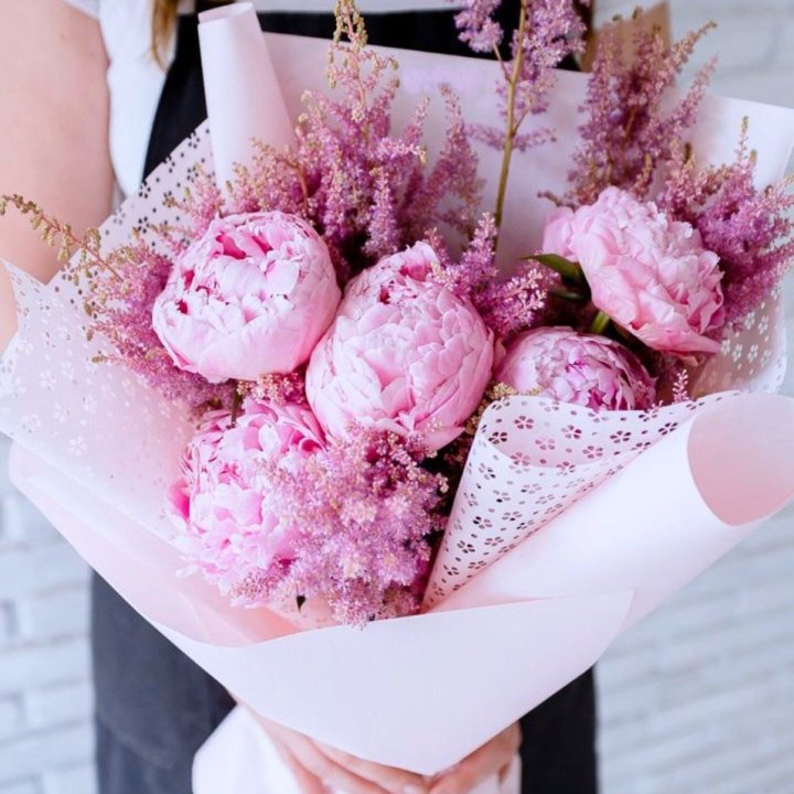 Букет пионов "Мелиса" в Бийске