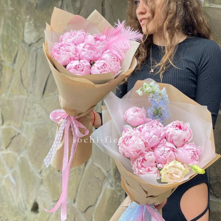 7 зефирных пионов  в Бийске