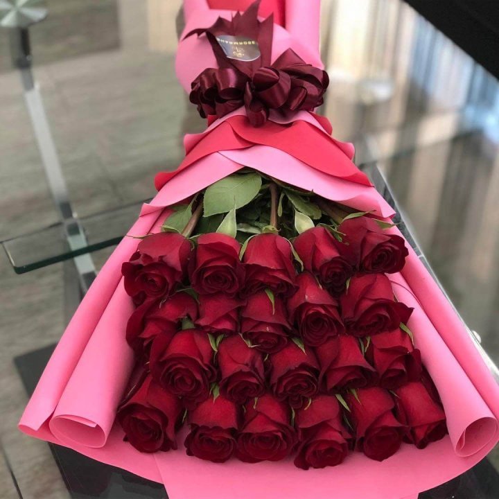 21 красная роза "Элеганс" в Бийске