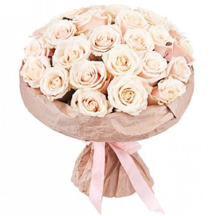 25 кремовых роз "Craft" в Бийске
