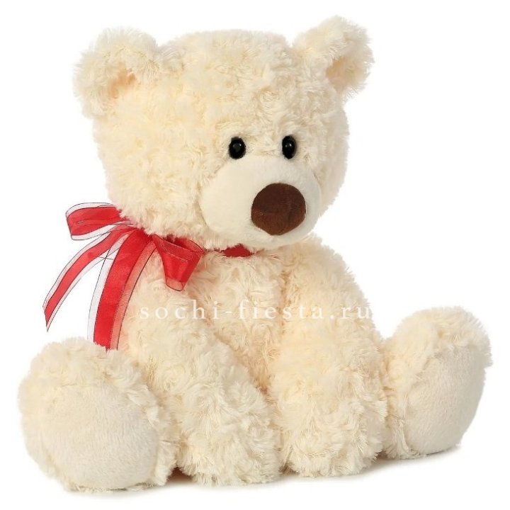 Белый плюшевый мишка  в Бийске