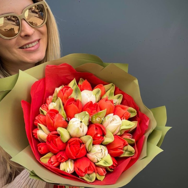 Зефирный букет из тюльпанов в Бийске